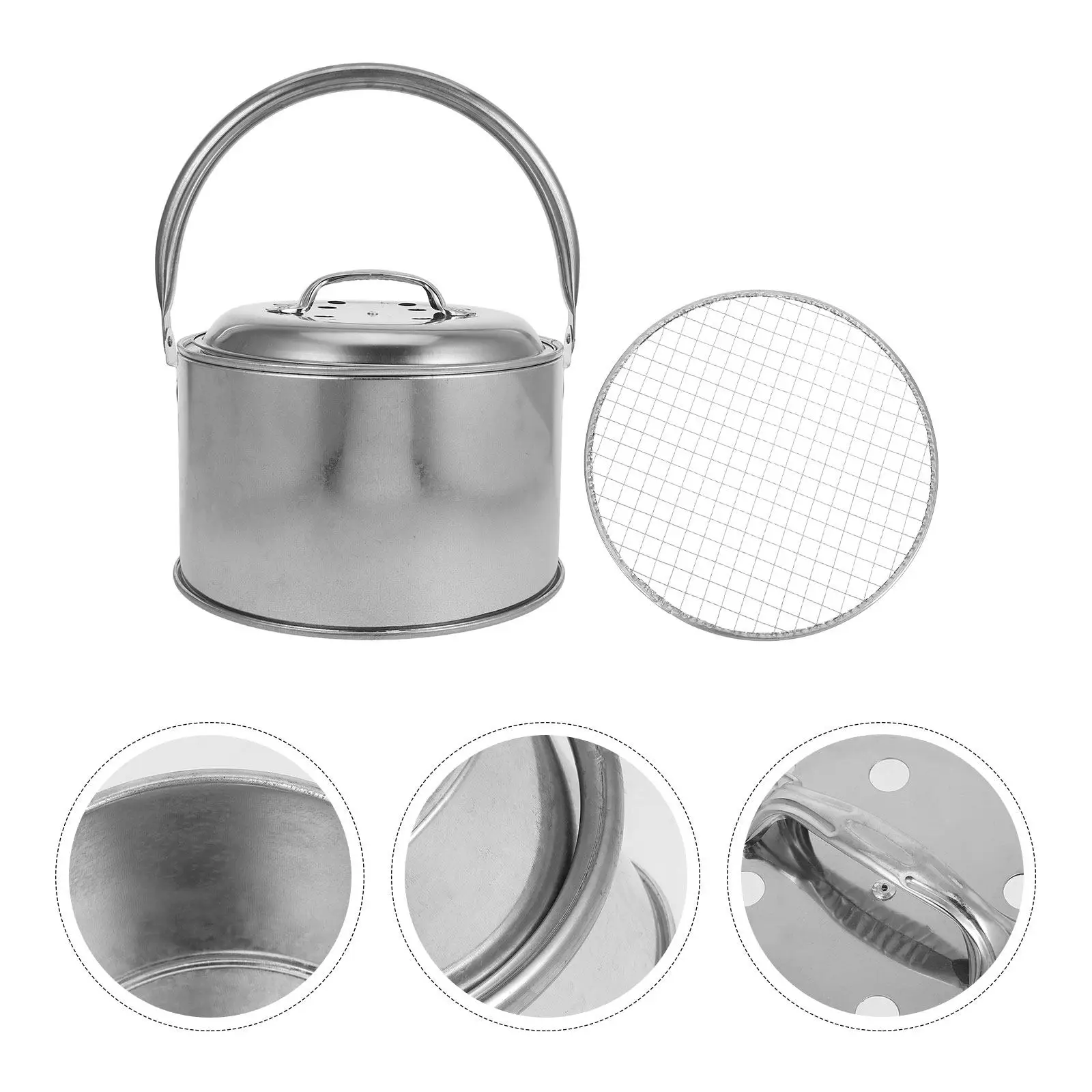 

Набор: Уличная печь-гриль на древесном угле и портативная мини-плита для барбекю для кемпинга и отдыха на природе