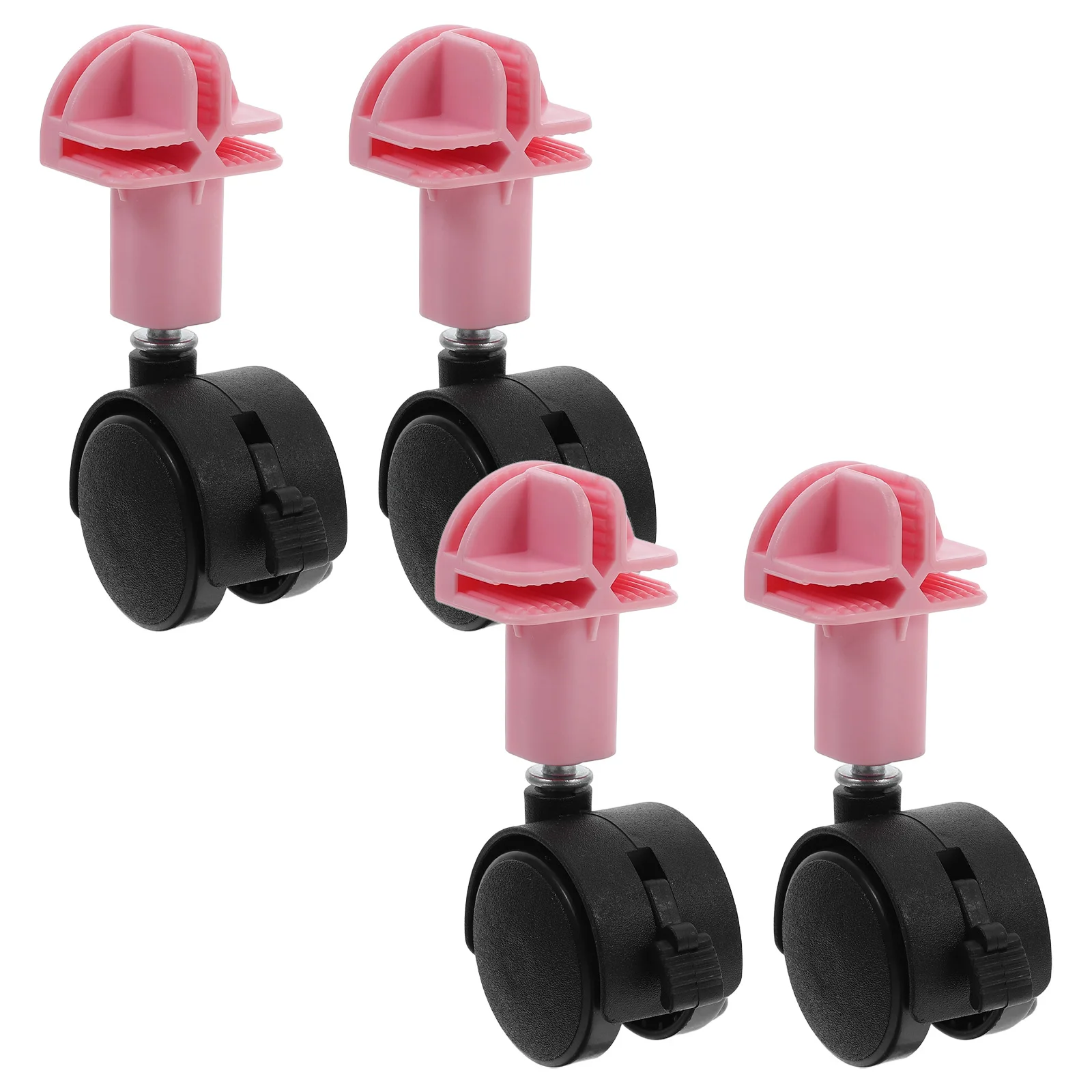 

4 Pcs Cat Cage Caster Accessories Bed Frame Wheels Cart Transport Abs Dog Crate Appliance