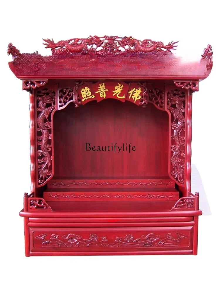 

ls 18Desktop Buddhist shrine with drawers Wall hanging Small shrine Customized Buddhist shrine for home use