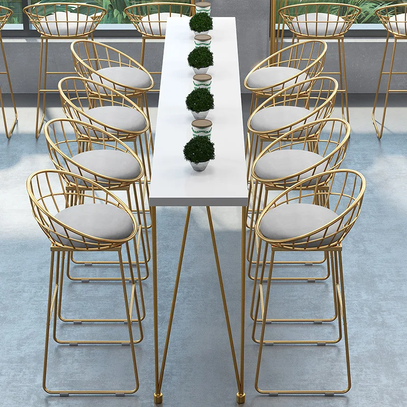 Tavolo e sedia da bar in marmo nordico moderno e leggero di lusso   balcone domestico alto bancone bar vino da parete lungo angganggansenansenš tavolini da caffè