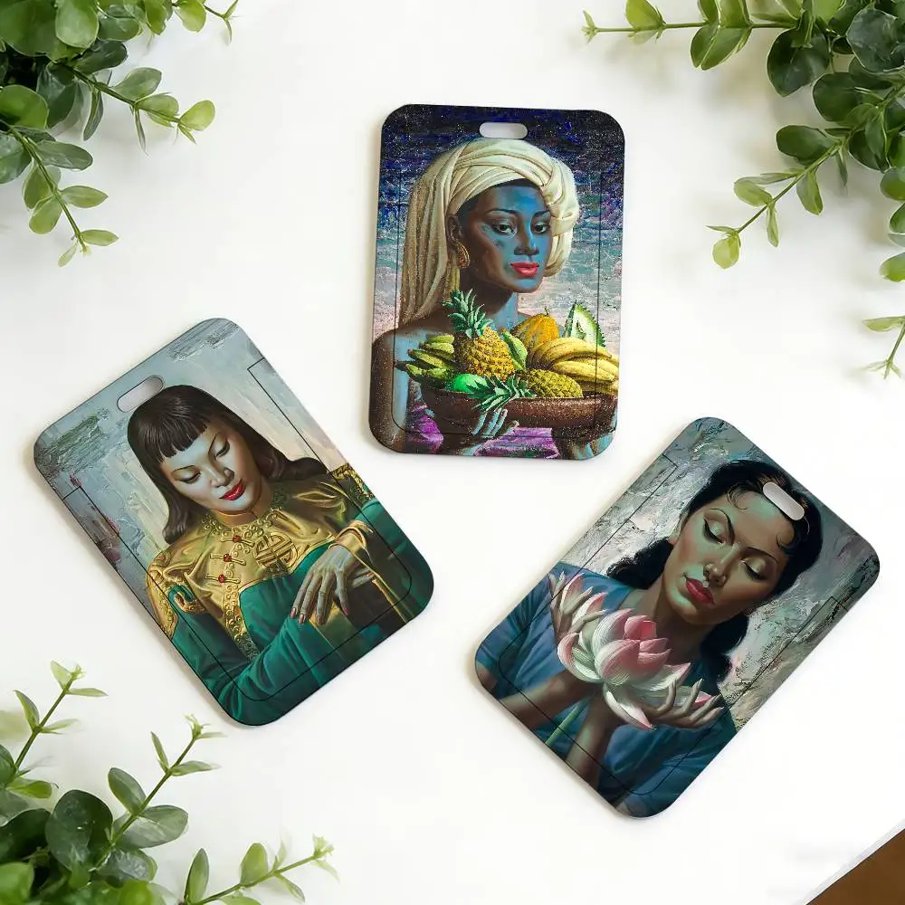 

Эстетичные держатели для карт V-Vladimir T-Tretchikoff, шнурки для карт, чехлы для пропусков, подвесные держатели на шнурке, шейные ремешки, подарок для визитных карточек
