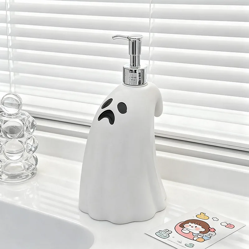 Halloween Ghost Hand Sanitizer Pump Lotion Bottle Bathroom Accessories Shower Gel Shampoo Refill Empty Bottle Home Decoration