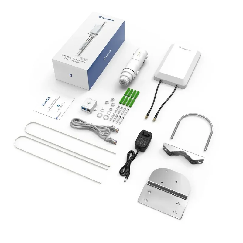 Wavlink WN570HP2 Wireless 2.4GHz 300Mbps Long Range Outdoor Wi-Fi Range Extender AP/Repeater CPE Kit for PtP & PtMP Transmission