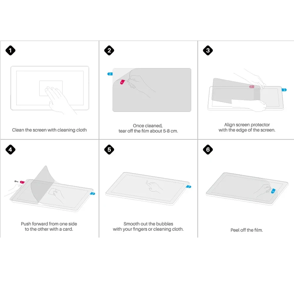 Drawing Tablet Protective Film for XP-Pen Deco Pro S/SW & Deco Pro M/MW, Artist Graphics Digital Tablet (Buy One Get Two)