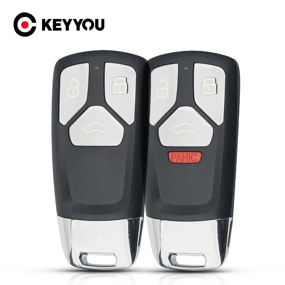 KEYYOU 3 4 Buttons Car Key Case For Audi A4 New A4L A5 A6L QT S5 S7 Q7 TTS Auto Protection Key Shell Accessories
