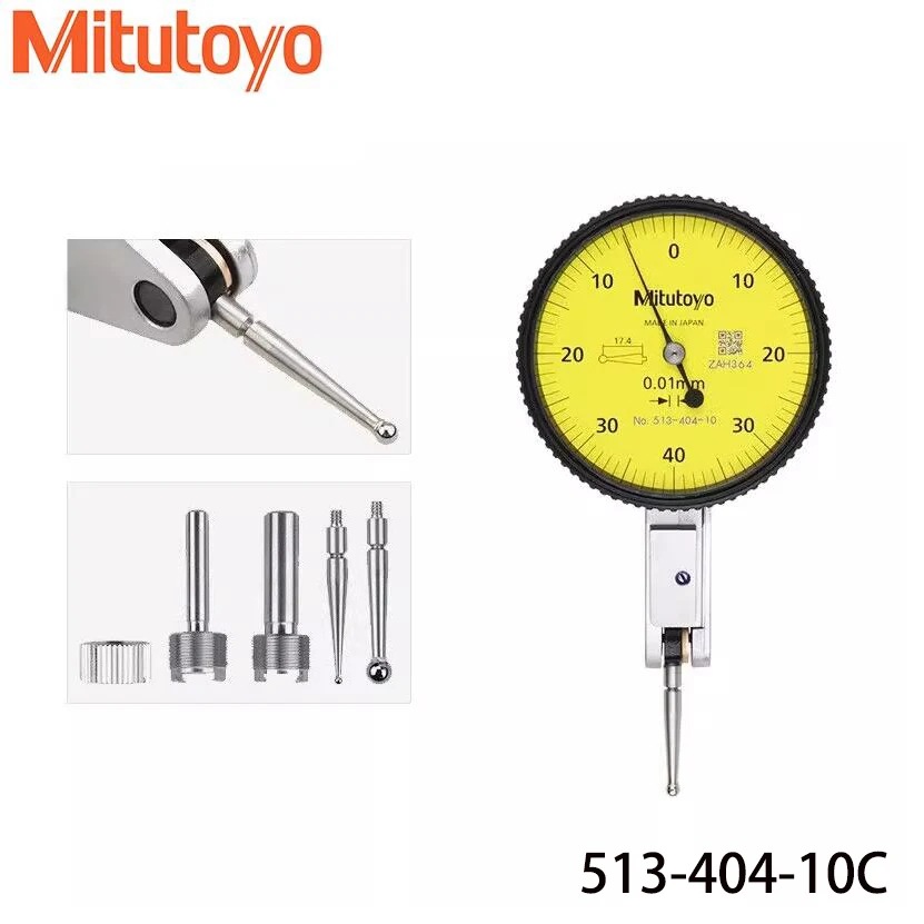 Original Mitutoyo 513-404-10C with 3 pcs probe Measuring Range 0.8mm/0.01 0-40-0 Lever test Indicators,made in japan