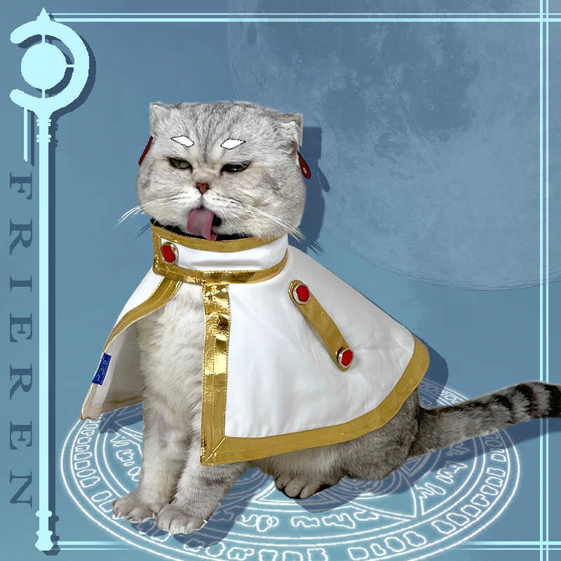 

Anime Frieren Magician's shawl Cartoon Little Cat Clothes Coat Cosplay Costume Take Photo Props Dog Pet Supplies