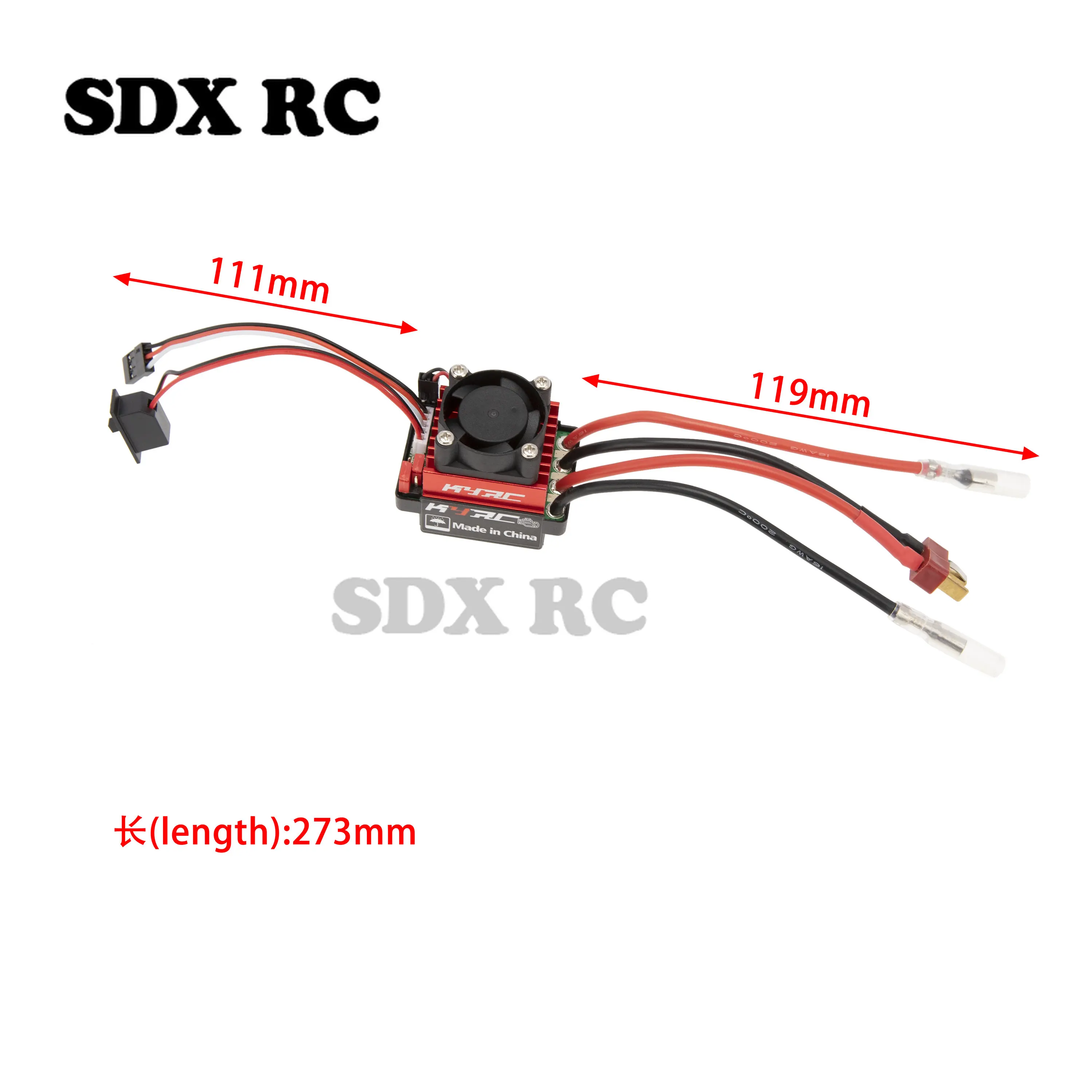 Racing 2-3S Lipo Two-way 60A Brushed ESC 60A ESC with Fan Support 3S Lithium Battery For HPI HSP RC Car Ship Model