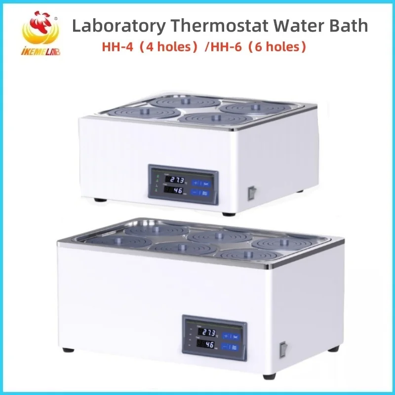WEIAI Laboratory Water Bath HH-4 Digital Display Constant Temperature Water Bath Thermostat Boiler Heating Tank 4/6 Holes