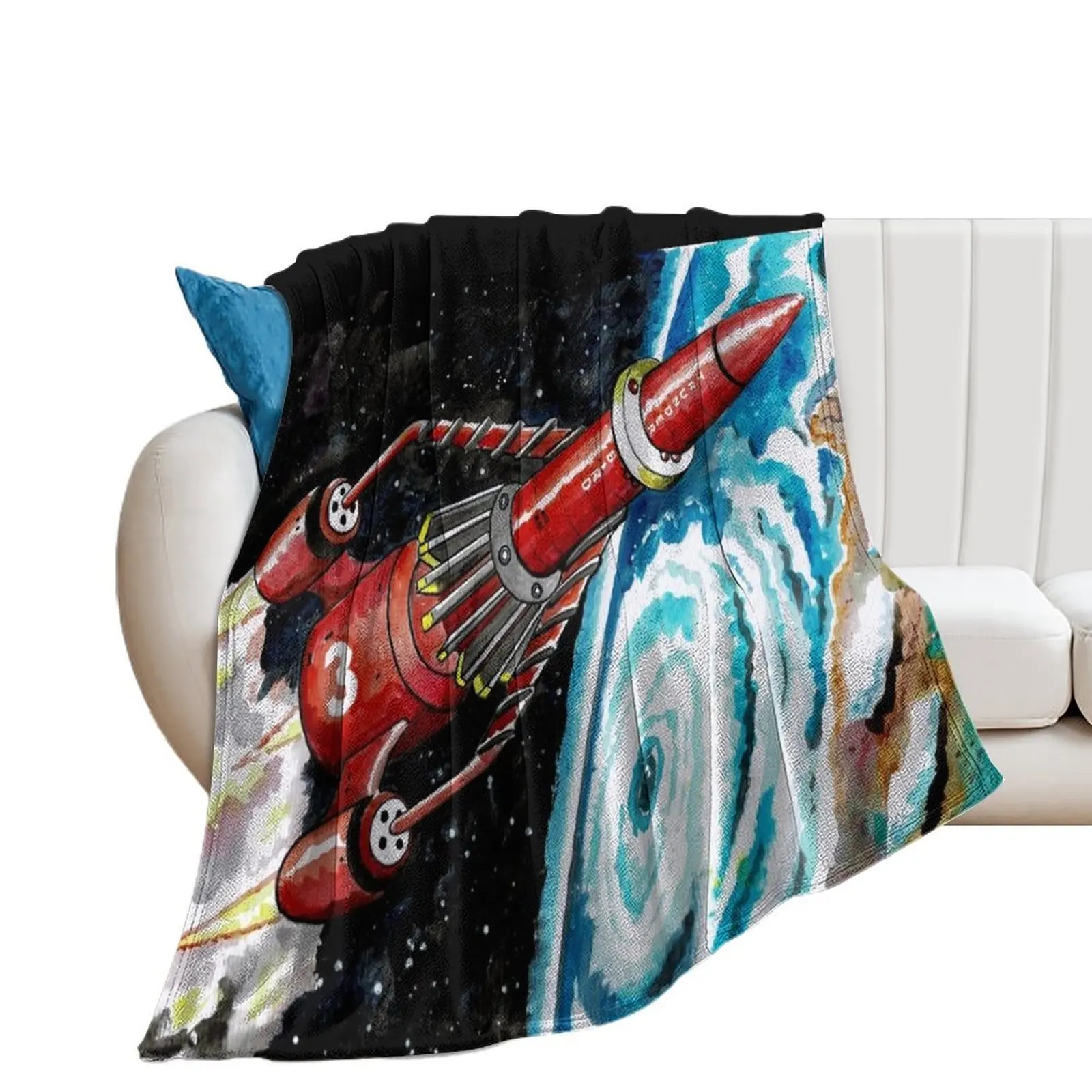 Thunderbird 3 from Thunderbirds Throw Blanket Nap Soft Beds Moving Blankets