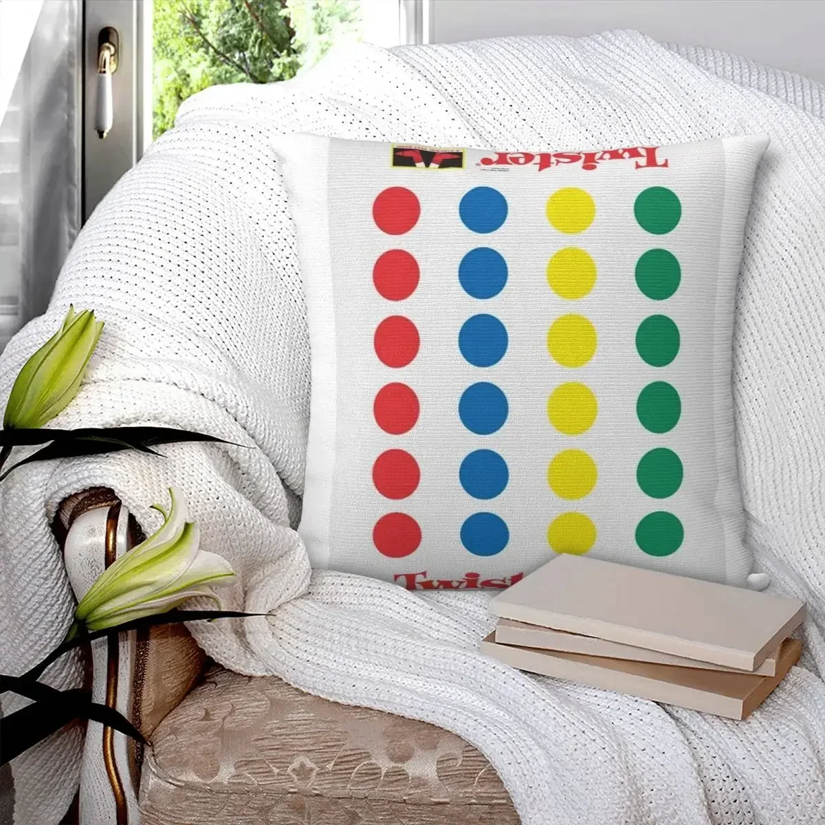 The Twister Game Blanket Square Pillowcase Pillow Cover Polyester Cushion Zip Decorative Comfort Throw Pillow for Home Car