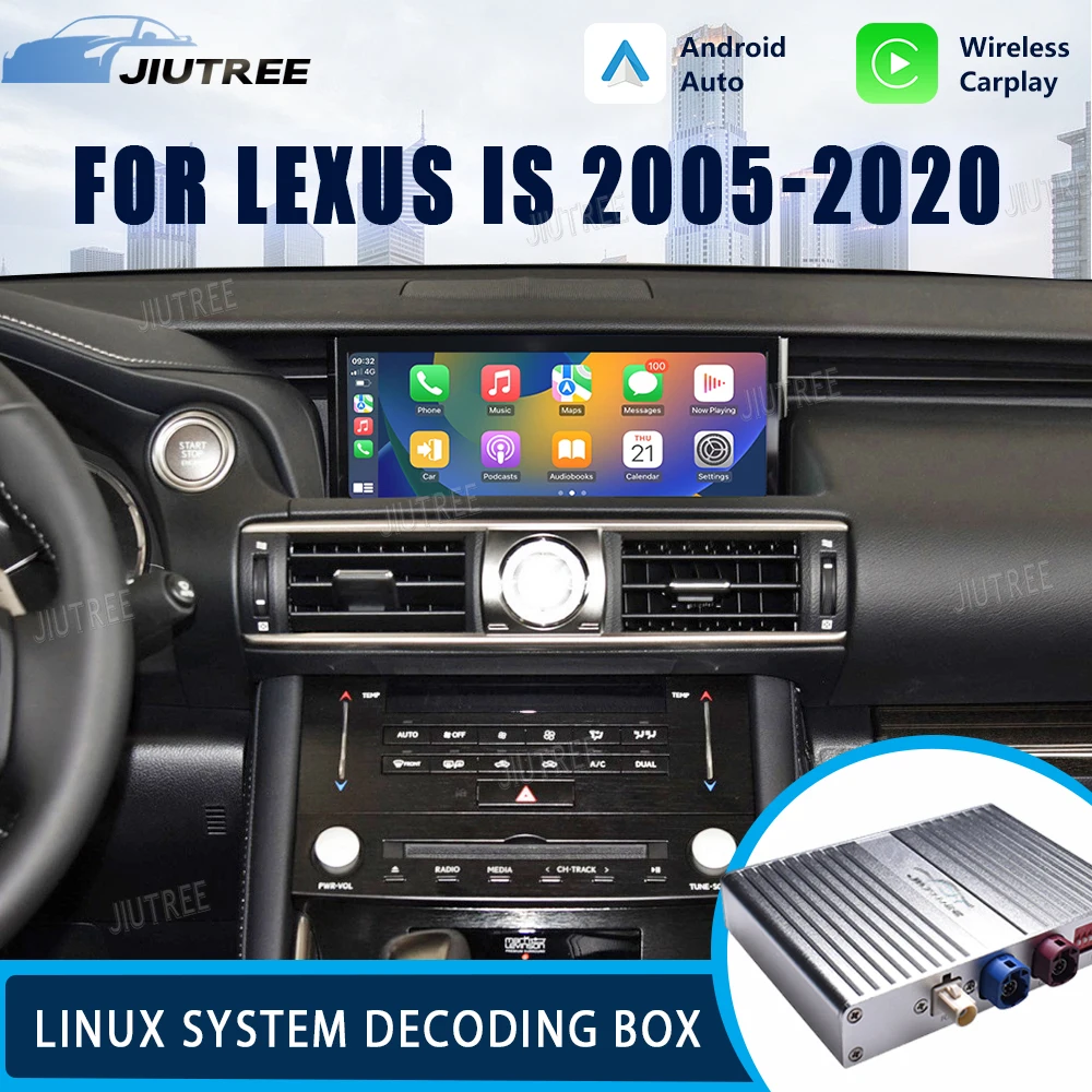 Linux System For Lexus IS200 250 350 200t 2005 -2008 Screen Decoder Interface Box Multimedia Android Auto Wireless Apple Carplay