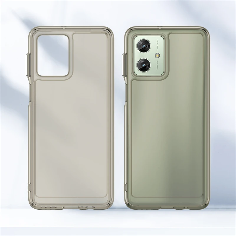 Transparent Case For Motorola Moto G64 5G Soft TPU Candy Color Clear Back Case For Moto G64 G54 Power Cover For Moto G64 Case