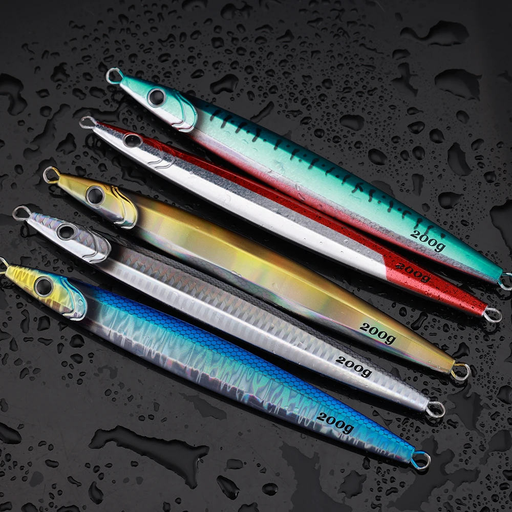 Clearance Sale Slow Metal Jig Luminous Long Cast Saltwater Jigging Fishing Lure Artificial Bait for SeaBass Kingfish Amberjack view 5