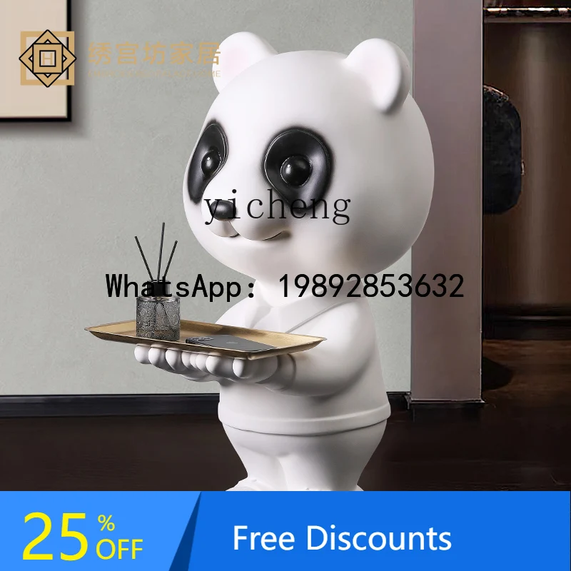 

FZ giant panda floor ornament cute living room sofa TV cabinet next to creative home decoration