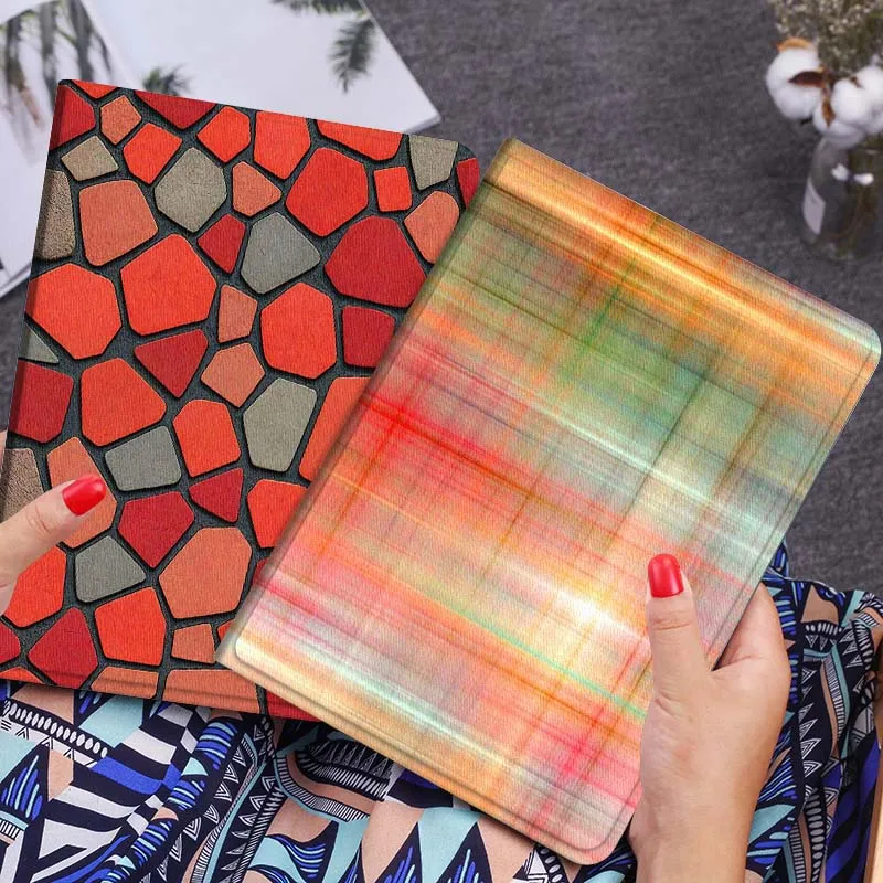 

Colorful Grid Pattern Design Gift Tablet Case For Huawei Honor MatePad MediaPad Air 5 6 7 11 V6 V7 V8 V9 X9 X8 T10 T10s C5e T5