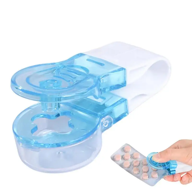 Portable Pill Taker Anti Pollution Artifact Medication Dispenser Pill Taker Storage Box Tablet Pill Blister Pack Opener Tool