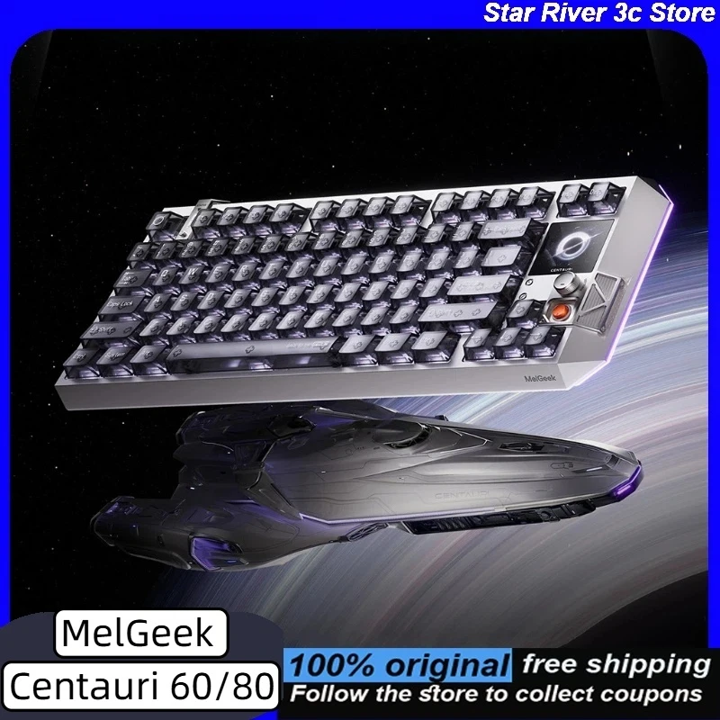 MelGeek Centauri 60/80 Magnetic Switch Keyboards with OLED 60Hz Screen RGB RT0.01 mm Gaming Keyboards for Windows MacOS Linux PC