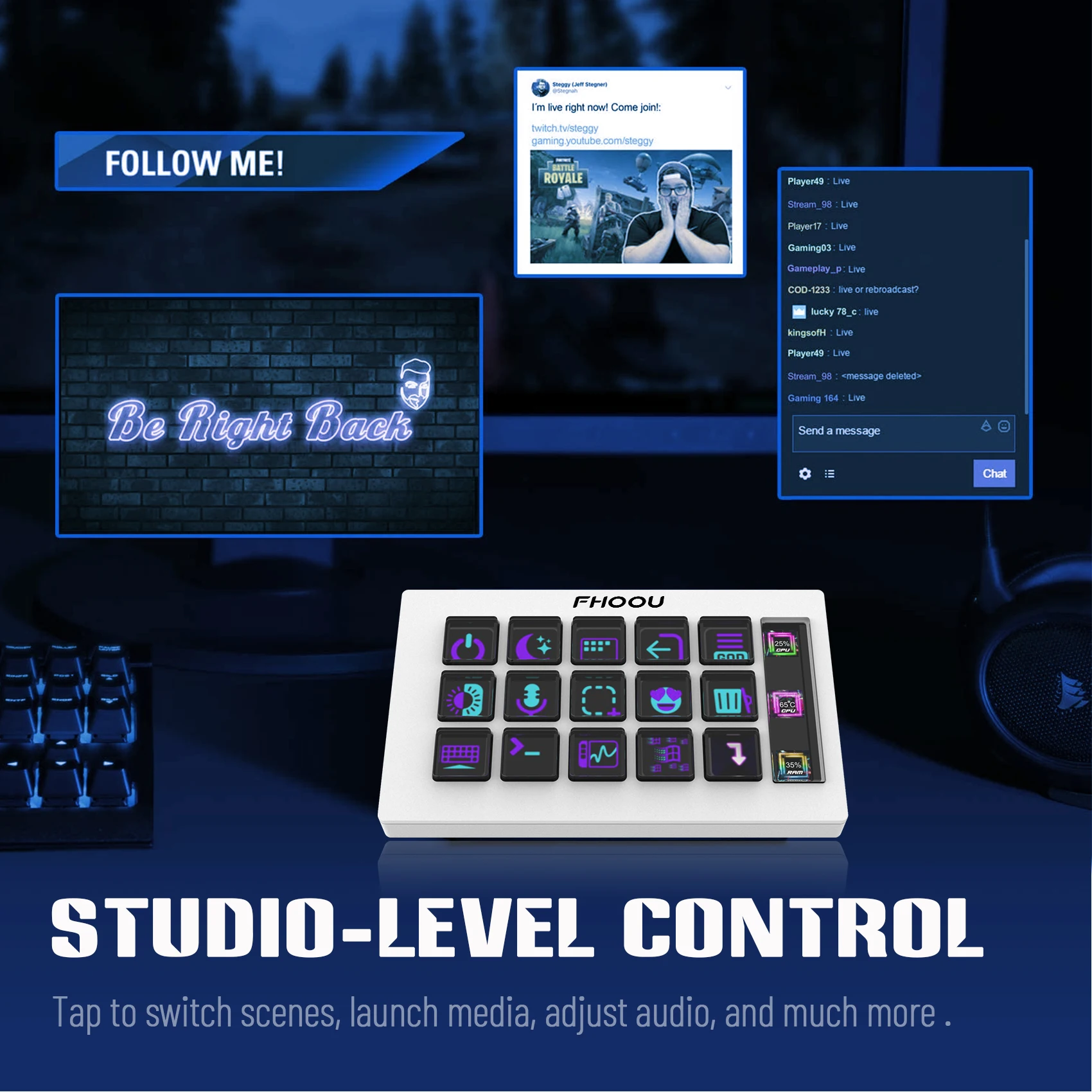 Imagem -05 - Streamdeck-mini Teclado Visual Stream Deck Live Content Creation Controller 15 Teclas Botão Personalizado Win Presentes Macos