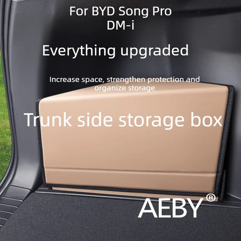 

AEBY для BYD Song Pro DM-i Smart Driving Editio 2020-2026, боковой ящик для хранения багажника, боковое ведро для багажника автомобиля, набор органайзеров для багажника,tidy