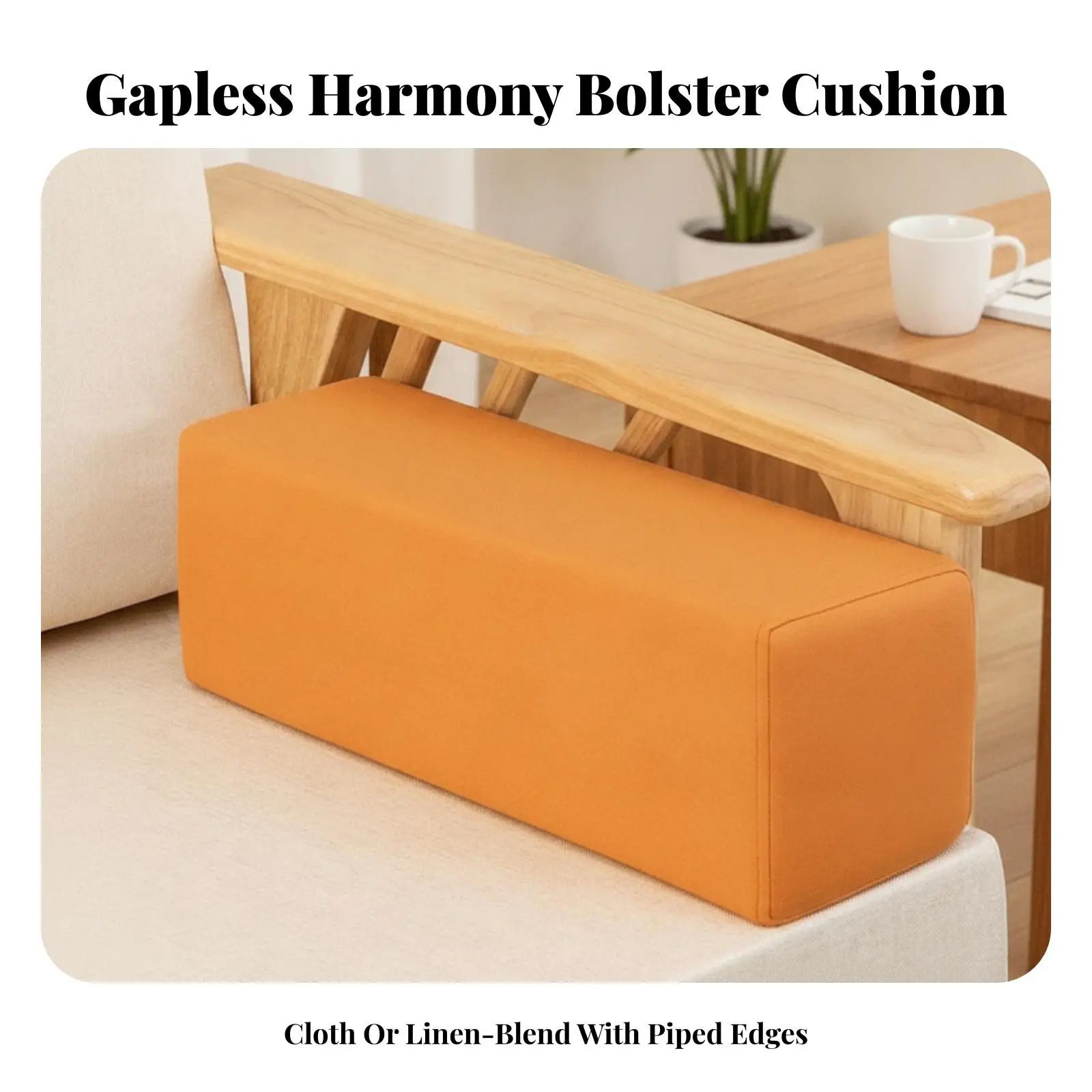 Sofa Armrest Cushion Crevice Filler Pillow for Couch Gap Supportive Foam Insert Removable Cover for Daybed Reading Nook