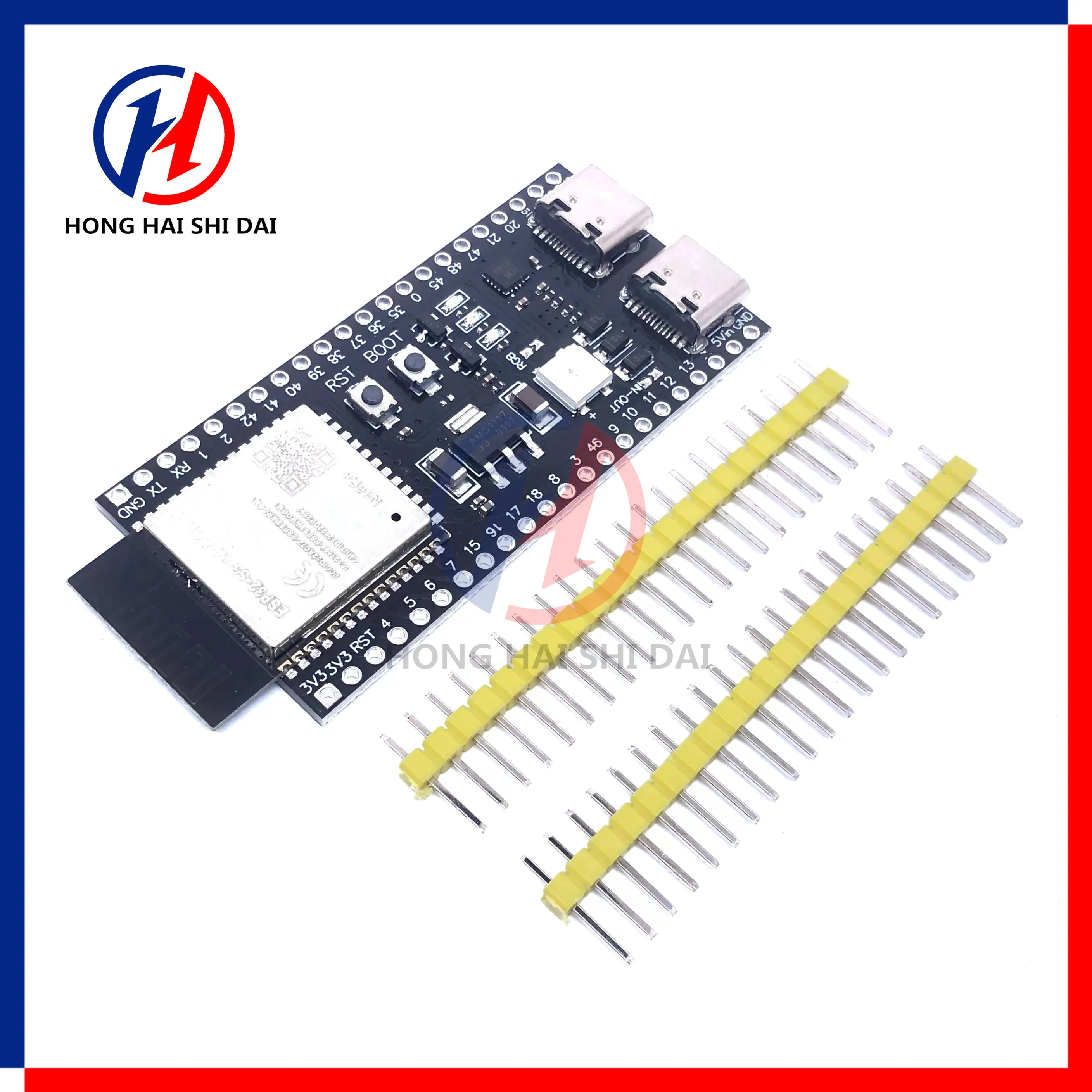 Placa de Desenvolvimento Dual Type-C da Internet das Coisas, ESP32, ESP32-S3, WiFi, Bluetooth, Core Board, DevKit C, N16R8