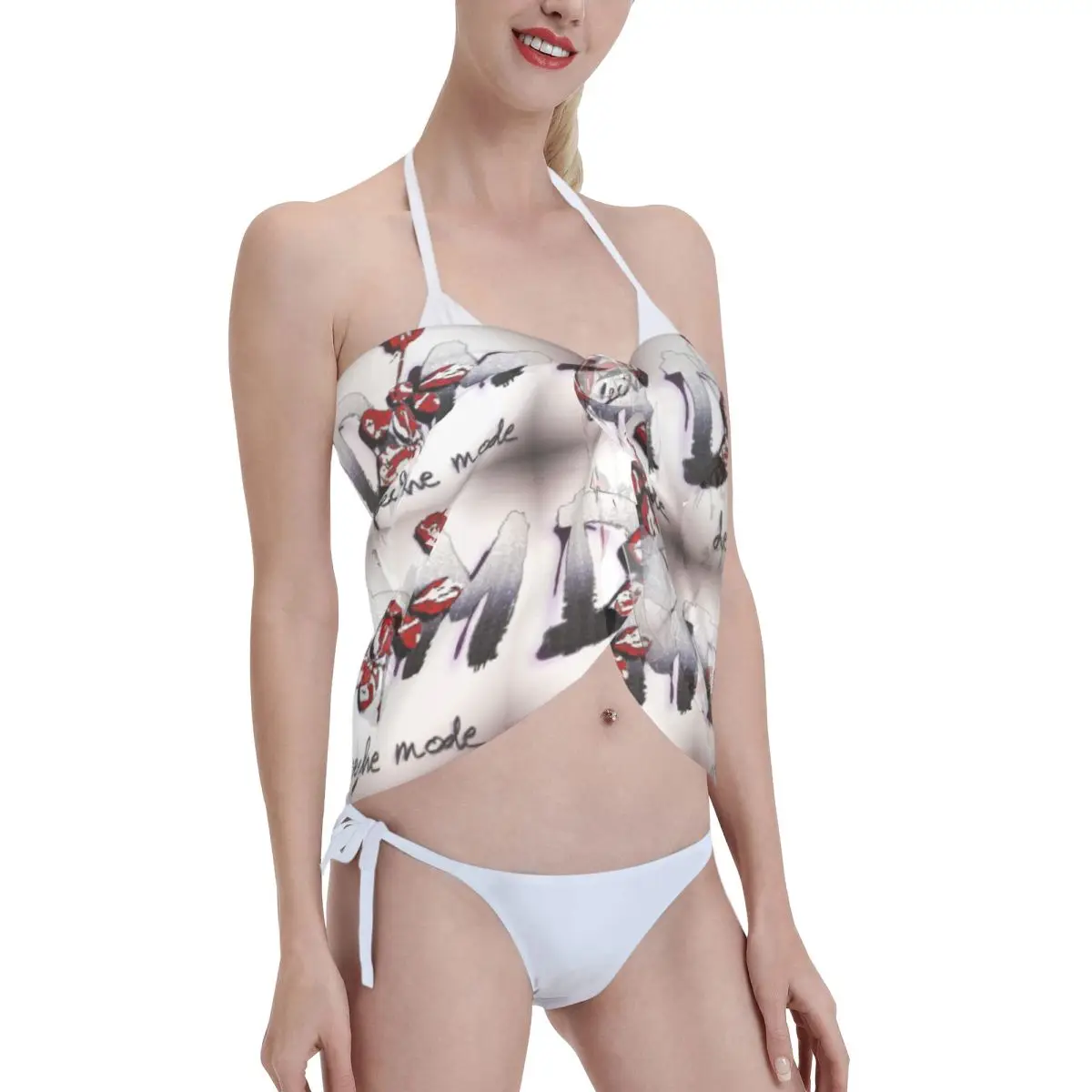 แฟชั่นที่กําหนดเองที่ดีที่สุดของโหมดดอกไม้ชุดชายหาดลําลองตกแต่ง Depeches เพลงผู้หญิงสั้น Sarongs Beach Wrap สําหรับชุดว่ายน้ํา