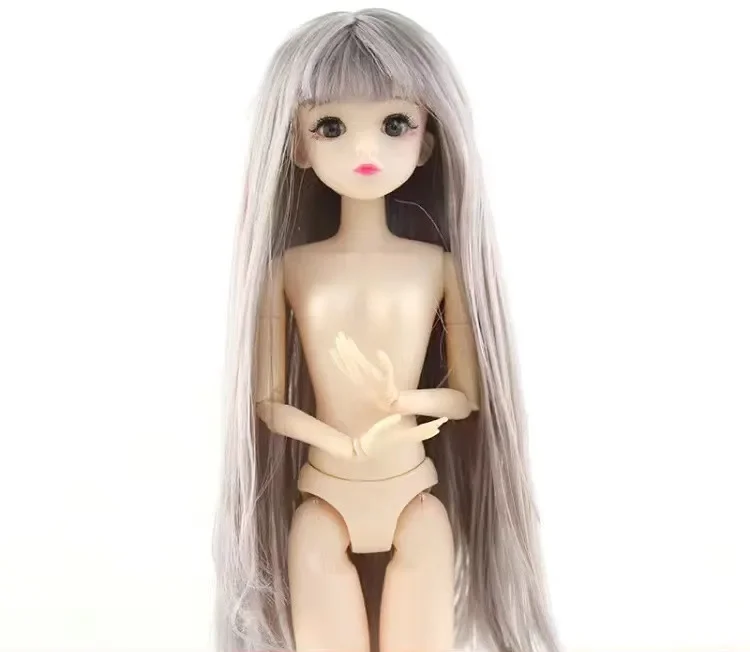 BJD Doll 30cm 20 Movable Jointe Dolls 3D Eyes Bjd Doll for Girls Toys Long Wig Female Body Fashion Christmas Gift