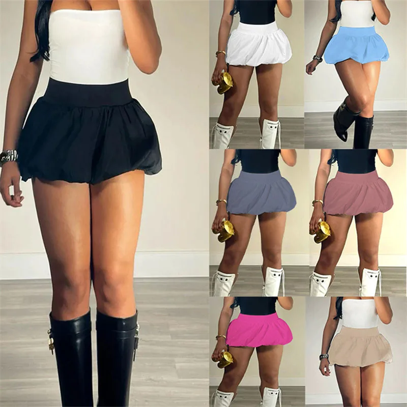 Women's Sports skirt Casual High Waist Gym Quick Dry Mini Skirts Solid Color Short Half faldas Sport tennis Pleated Skirt