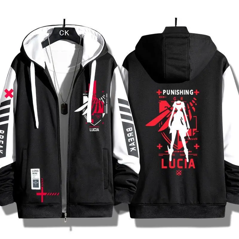 لعبة GRAY RAVEN: معاقبة رمادي الغراب طباعة هوديي زمم معطف الرجال هوديي Autunm الشتاء رجل هوديي الرجال البلوز