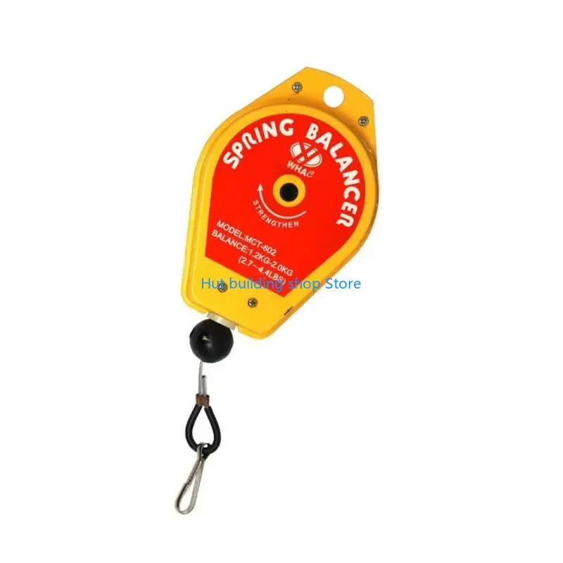 T21C Durable Retractable Spring Steel Wire Rope Measuring Tool Holder Hanging Self-locking Tower-Type Lifting Hook