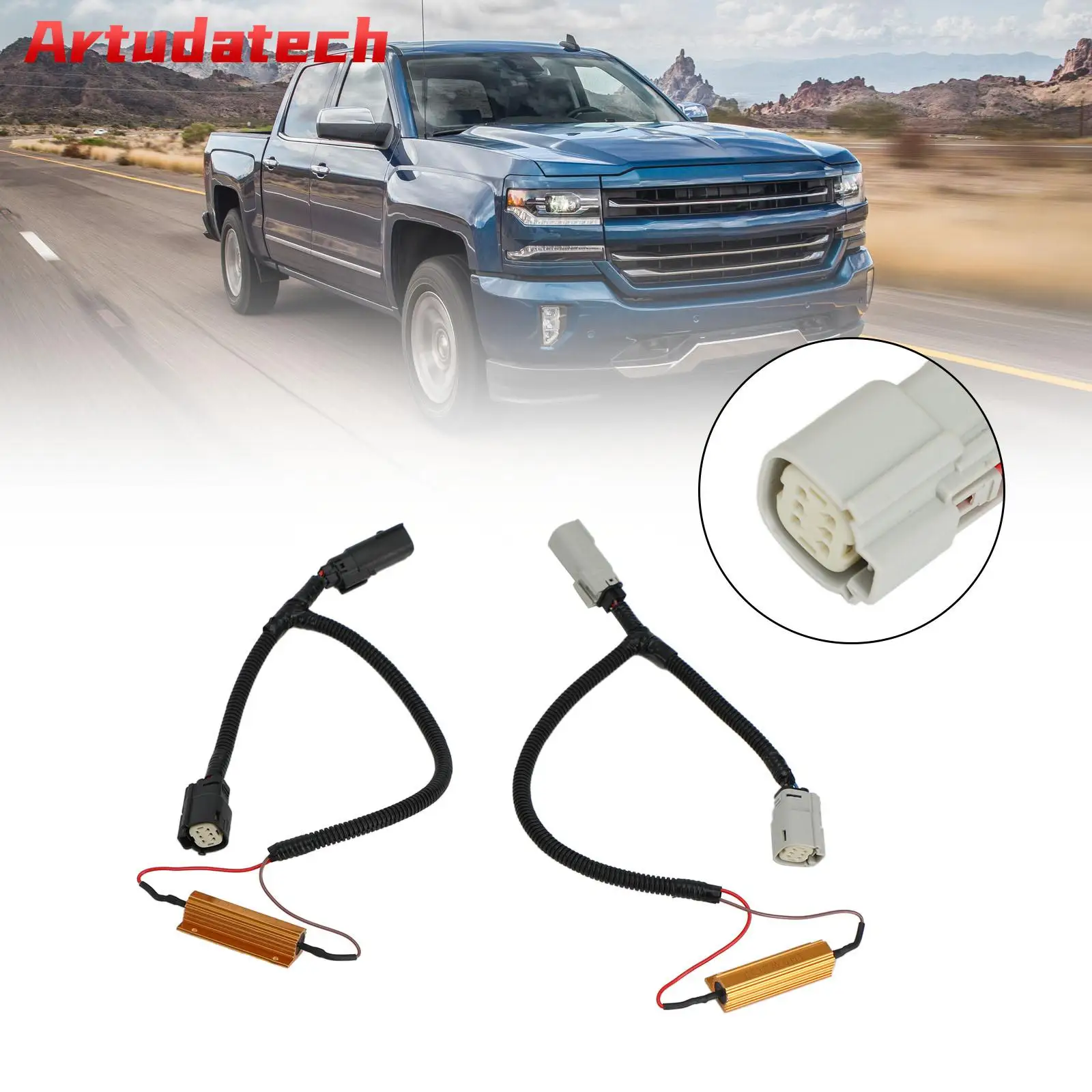 Artudatech Tail light LED Conversion Harness PNP For Silverado LTZ / Sierra Denali 16-2018 Car Accessories