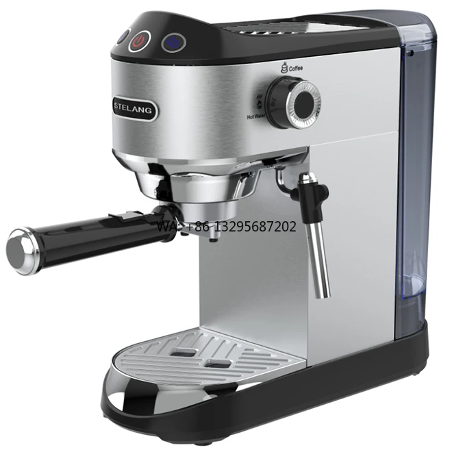 

15-барная полуавтоматическая и коммерческая кофеварка для эспрессо на одну порцию с вспенивателем молока