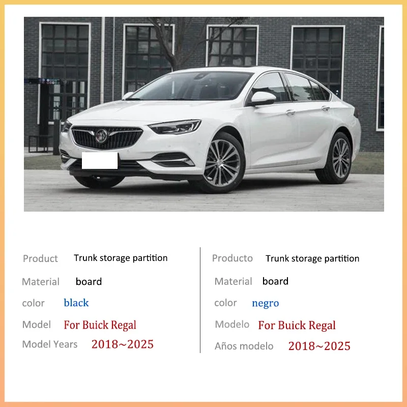For Buick Regal Opel Insignia 2018~2025 Car Organizer Trunk Side Partition Trunk Interior Storage Box Parts
