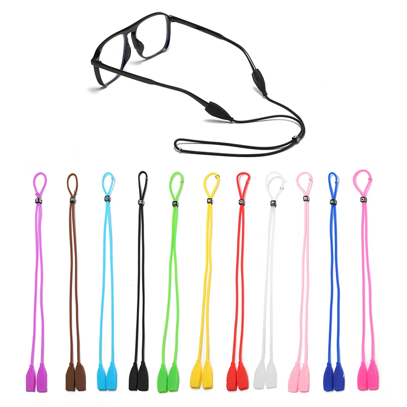 KAMMPT 5-teilig pro Set, verstellbares elastisches Brillenband, weiches, rutschfestes Silikon-Brillenseil, hochwertige Brillen-Lanyards