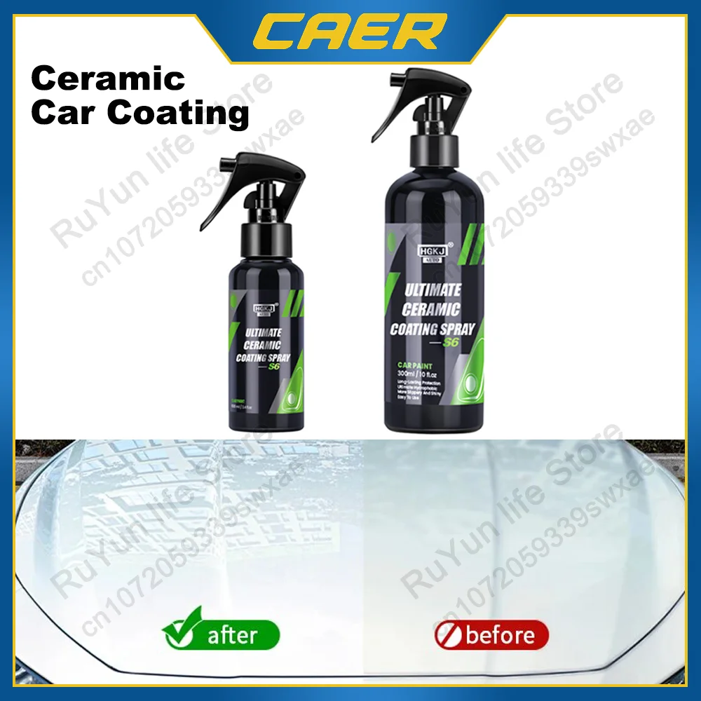 

Спрей для керамического покрытия S6 для автомобильной краски, водонепроницаемый слой, Кристальный воск, быстрая Детализация, полировка, жидкость, устойчивость к царапинам, аксессуары