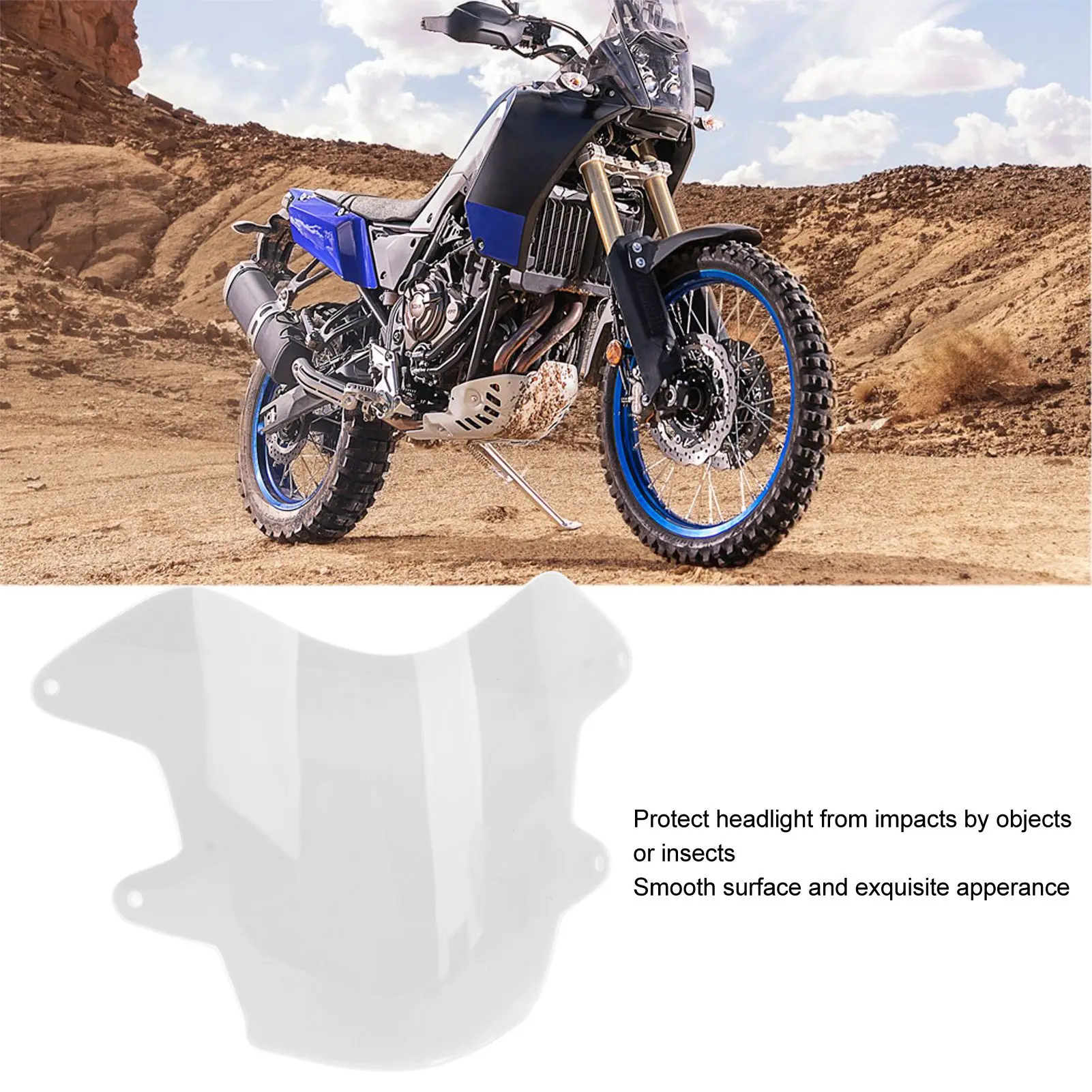 Clearance Deal Motorcycle Headlight Protector Guard Impact Resistant Smooth Surface Replacement For Tenere 700 2019‑2022 #5