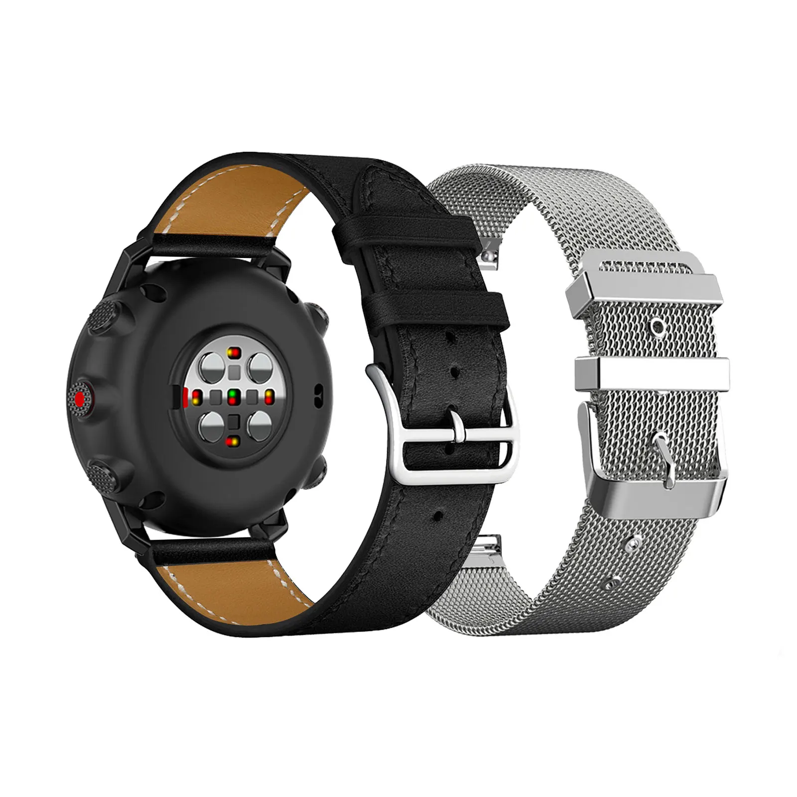 2-pulseiras-elegantes-para-polar-vantage-m-m2-m3-v3-polar-grit-x-grit-x-pro-grit-x2-pro-uma-pulseira-de-couro-e-uma-pulseira-de-metal