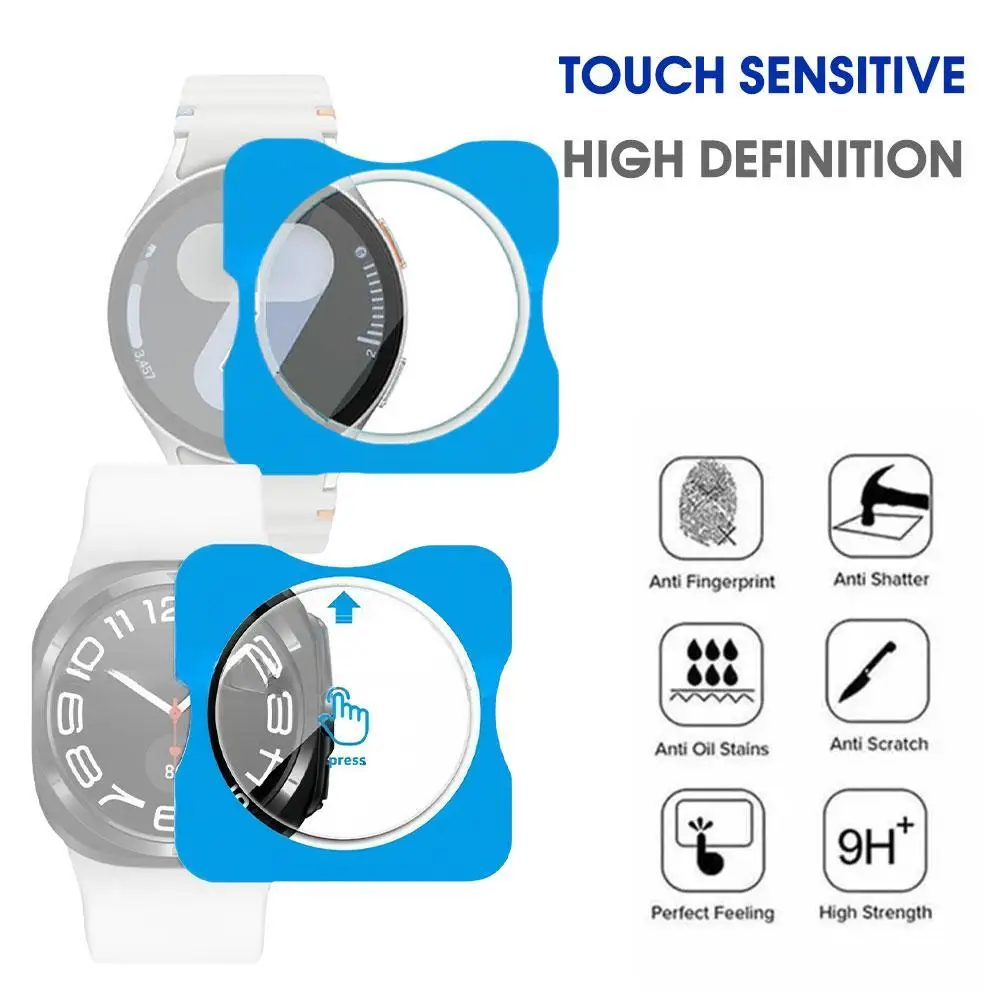 Occhiali temperati per Samsung Galaxy Watch 7 40mm 44mm / Ultra 47mm protezione dello schermo vetro protettivo facile da installare R3R7