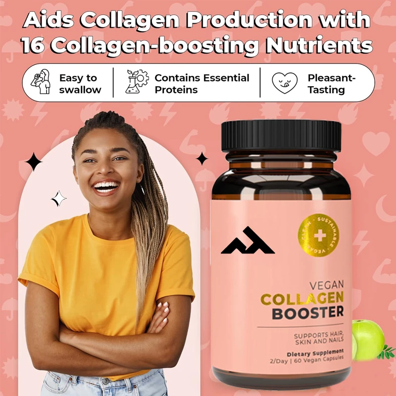 

Vegetarian Collagen - Helps with Collagen Production - Contains Biotin and Vitamin C - Women's Hair, Skin, Nails