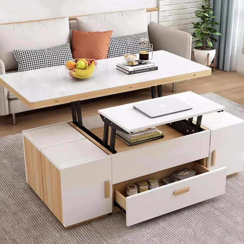 

Luxury Modern Nordic Coffee Table Trau White High Mesa Lateral Mobile Coffee Table Apartamento Couchtisch Furniture For Home
