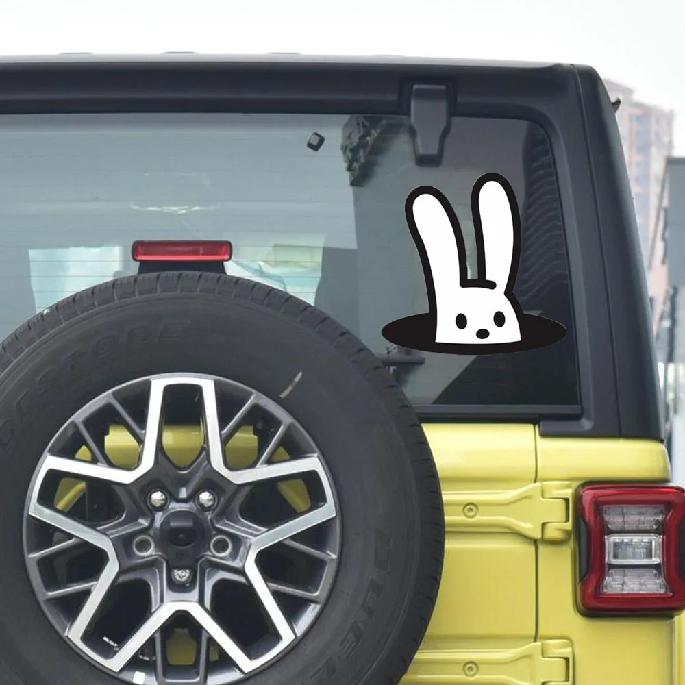 Stickers Probe Rabbit Personality Creative Cartoon Cute Car Stickers Computer Case Body Scratch Covering Decorative Stickers