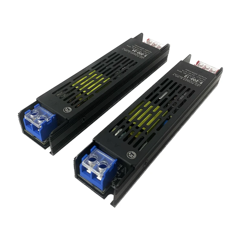 AC220V do DC 12V 16.7A transformator 200W przetwornik LED szczupły zasilacz przetwornik Super cienkie 24V 8.3A do żarówka LED paska