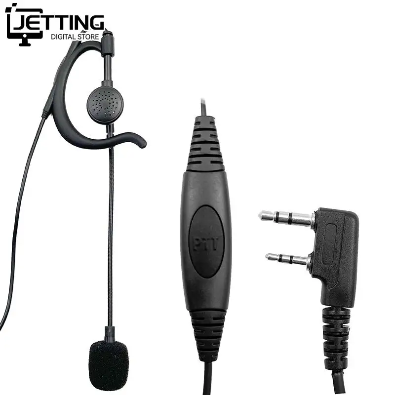 

2-Pin PTT Mic Microphone Earpiece Headset Earphone forBaofeng BF-888S UV5R Walkie Talkie K-Plug Wired Two Way Ham Radio Earpiece