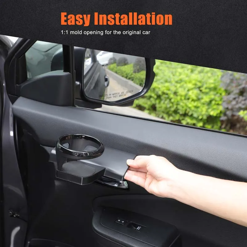 

For Honda Pilot 2016-2022 front door inner door panel top water cup holder Water cup holder accessories on the door ABS Black