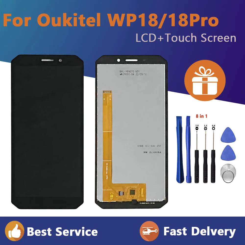 

Screen Repair for Original 5.93'' Oukitel WP18 Cell Phone LCD Display Assembly Touch Panel Glass Digitizer Screen WP18 Pro LCD