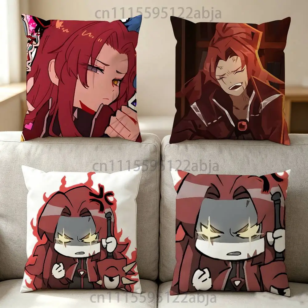 G-Gebura  Red Mist L-Lobotomy Corporation Throw Pillow Case 40x40cm Decoration DIY Square Chair Pillowcase Pad Cover