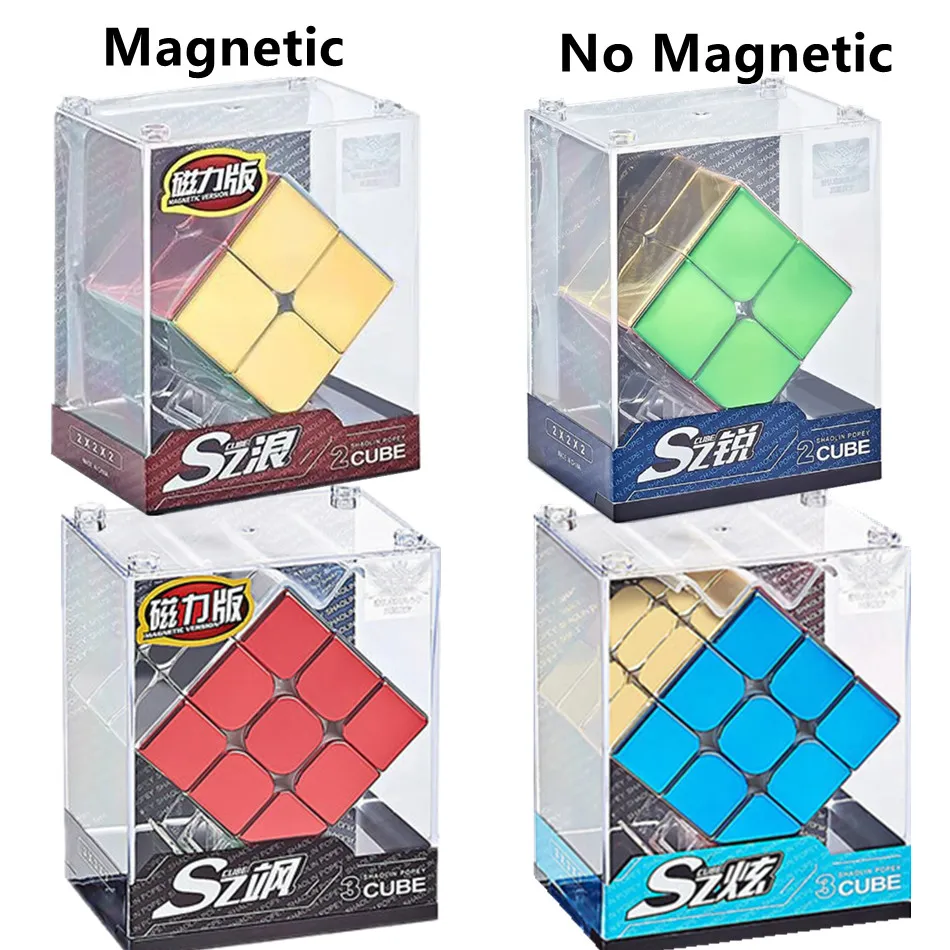 

ShaoLin Popey Series гальванический магнитный 2x2 3x3 Magic Cube профессиональная скоростная головоломка Cubo Magico для детей детская игрушка в подарок