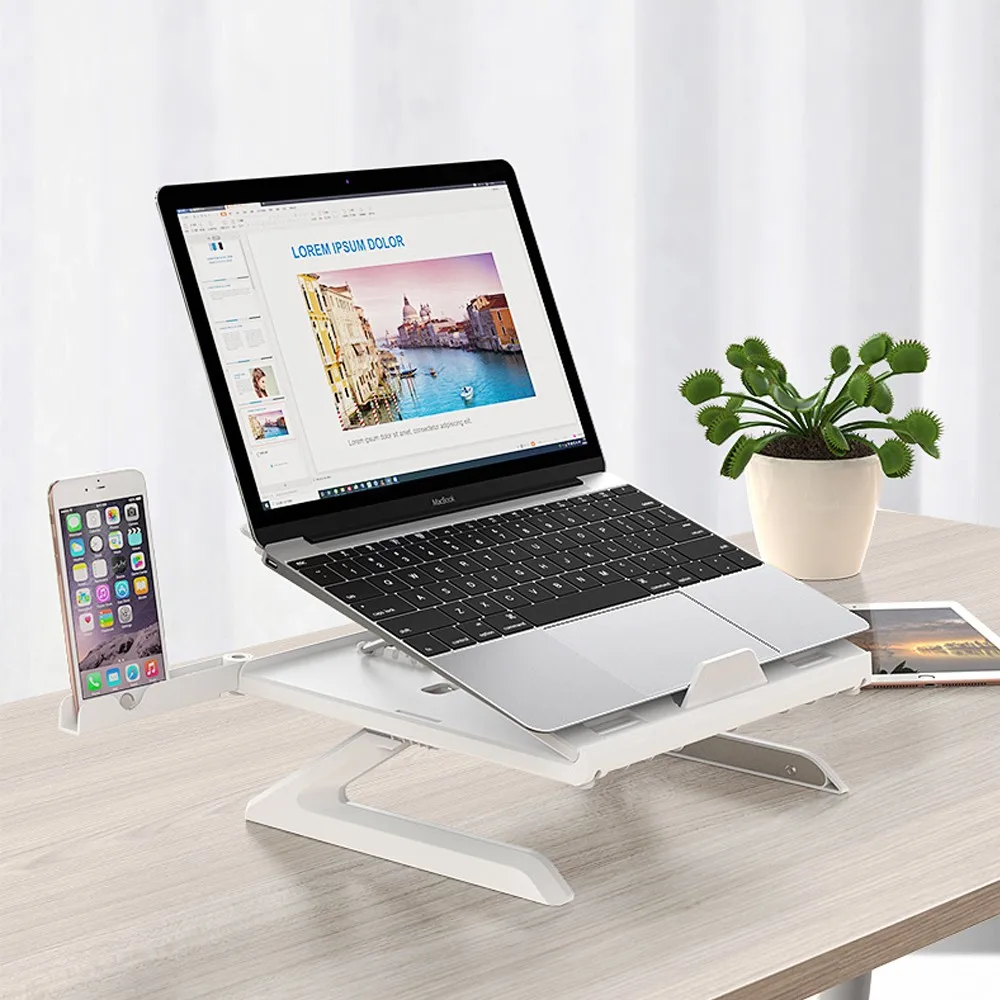 MacBook Pro hava dizüstü destek PC için Laptop standı taşınabilir Tablet iPad Xiaomi bilgisayar için standı telefon braketi dizüstü tutucu