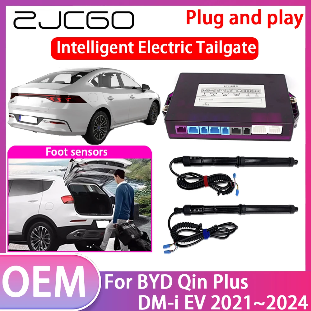 

ZJCGO Electric Tailgate Lift Drive Trunk Opening Tail Gate Lift Soft Close Car Door For BYD Qin Plus DM-i EV 2022 2023 2024 2025